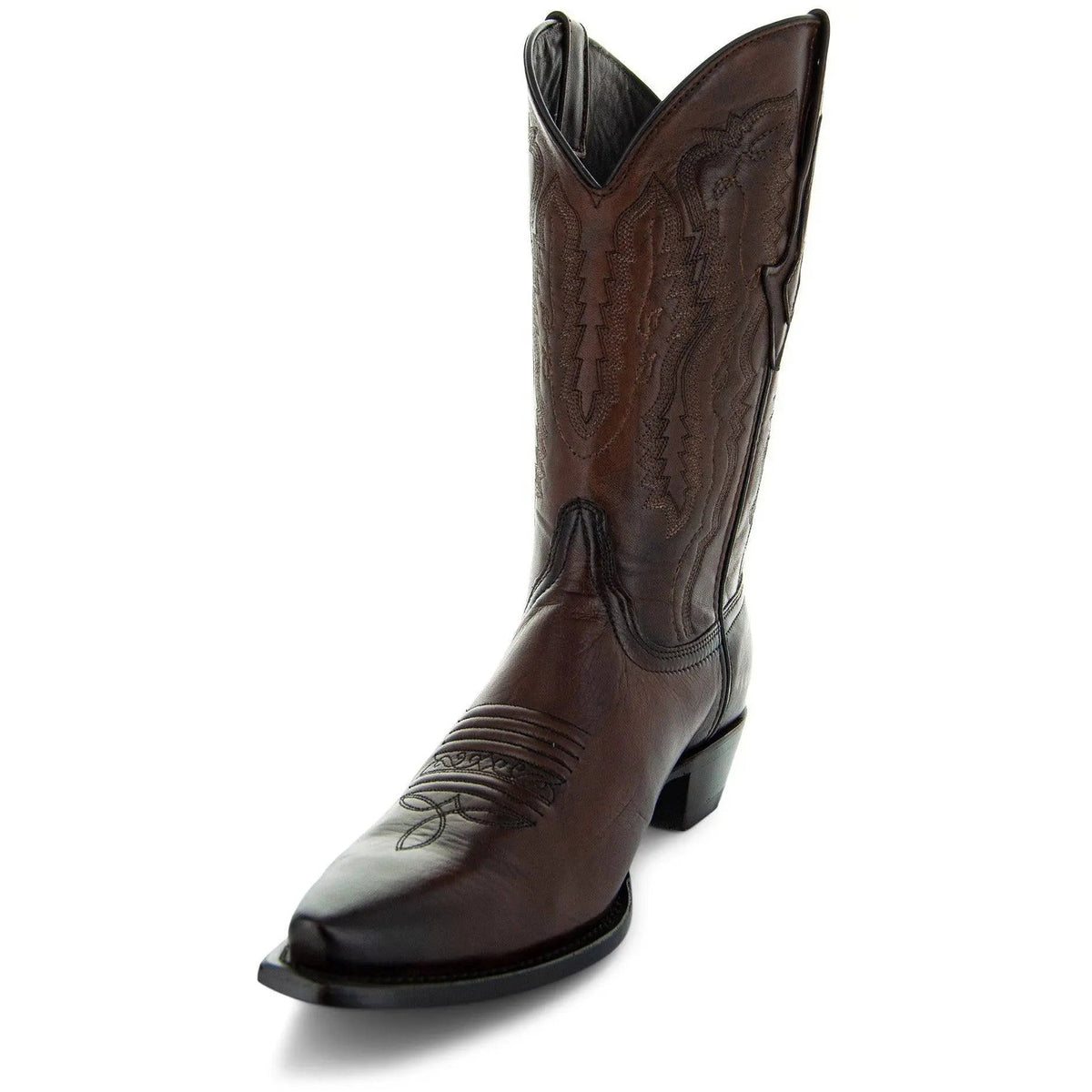 Men's Snip Toe Cowboy Boots Burnished Brown (H50030) - Get it from Bo