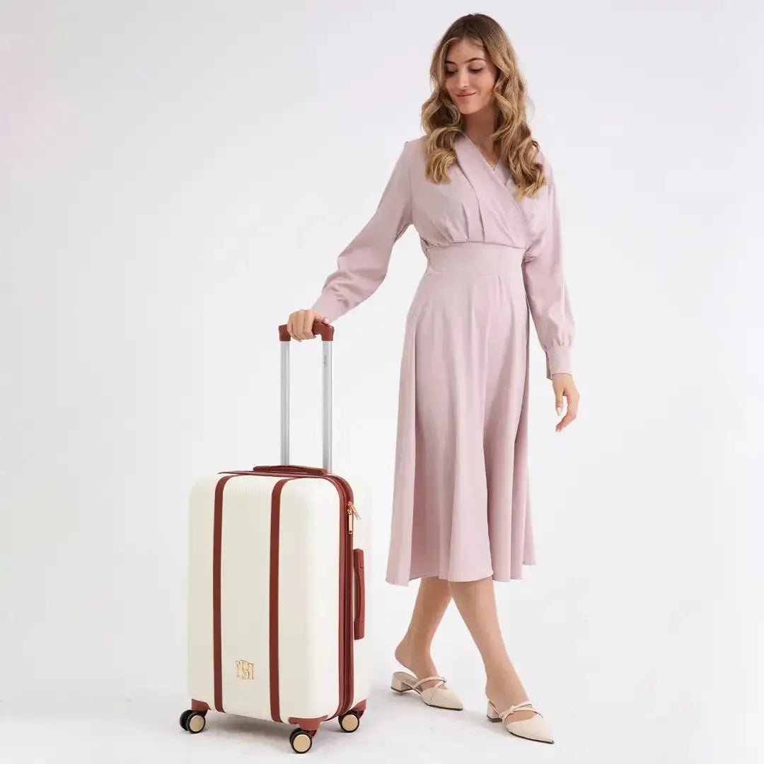 Mia 3 Piece Expandable Retro Luggage Set - Get it from Bo