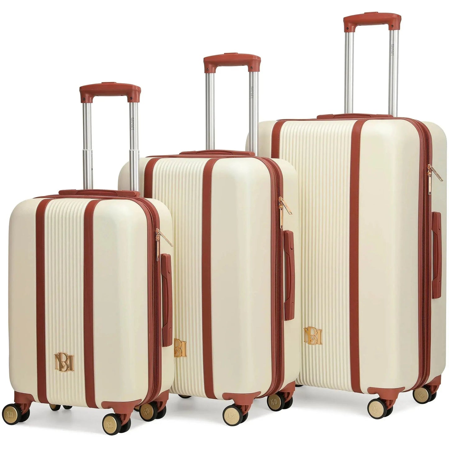 Mia 3 Piece Expandable Retro Luggage Set - Get it from Bo