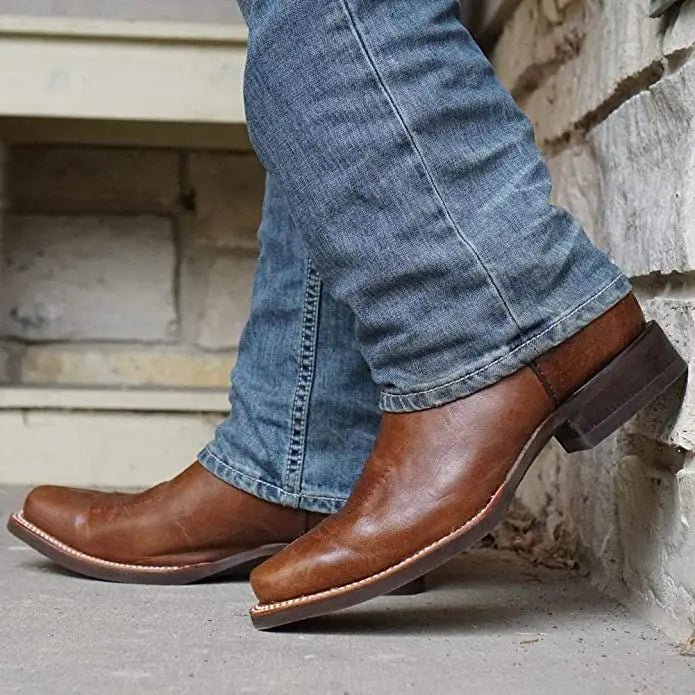 Miel Square Toe Leather Cowboy Boots H4002 - Get it from Bo
