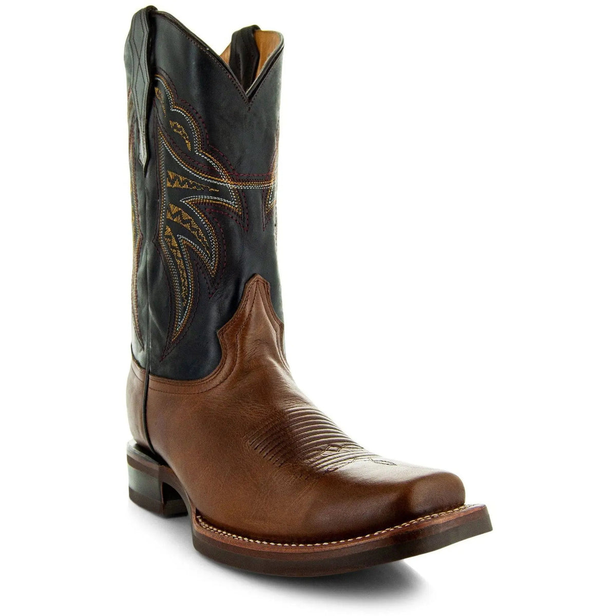 Miel Square Toe Leather Cowboy Boots H4002 - Get it from Bo