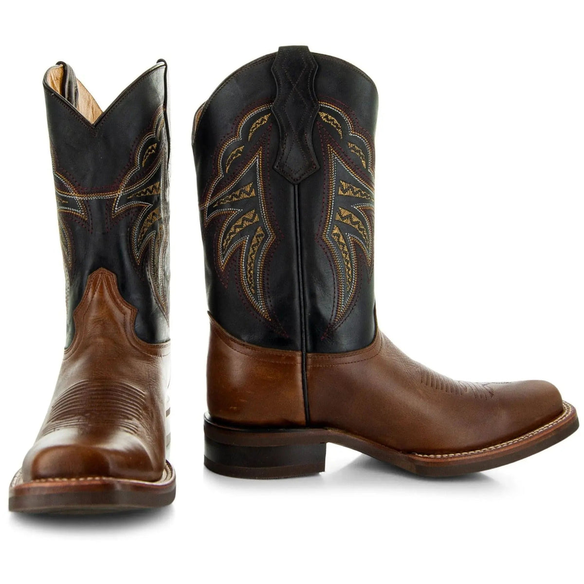 Miel Square Toe Leather Cowboy Boots H4002 - Get it from Bo
