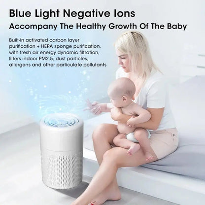 Mini Desktop Air Purifier Portable Air Purifier Household Air Cleaner - Get it from Bo
