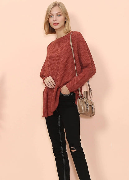 Mixed Knit Zipper Slit Sweater - Get it from Bo