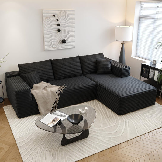 Modern 107.5 Inch Cloud Sectional Sofa With Chaise ShipItFurniture