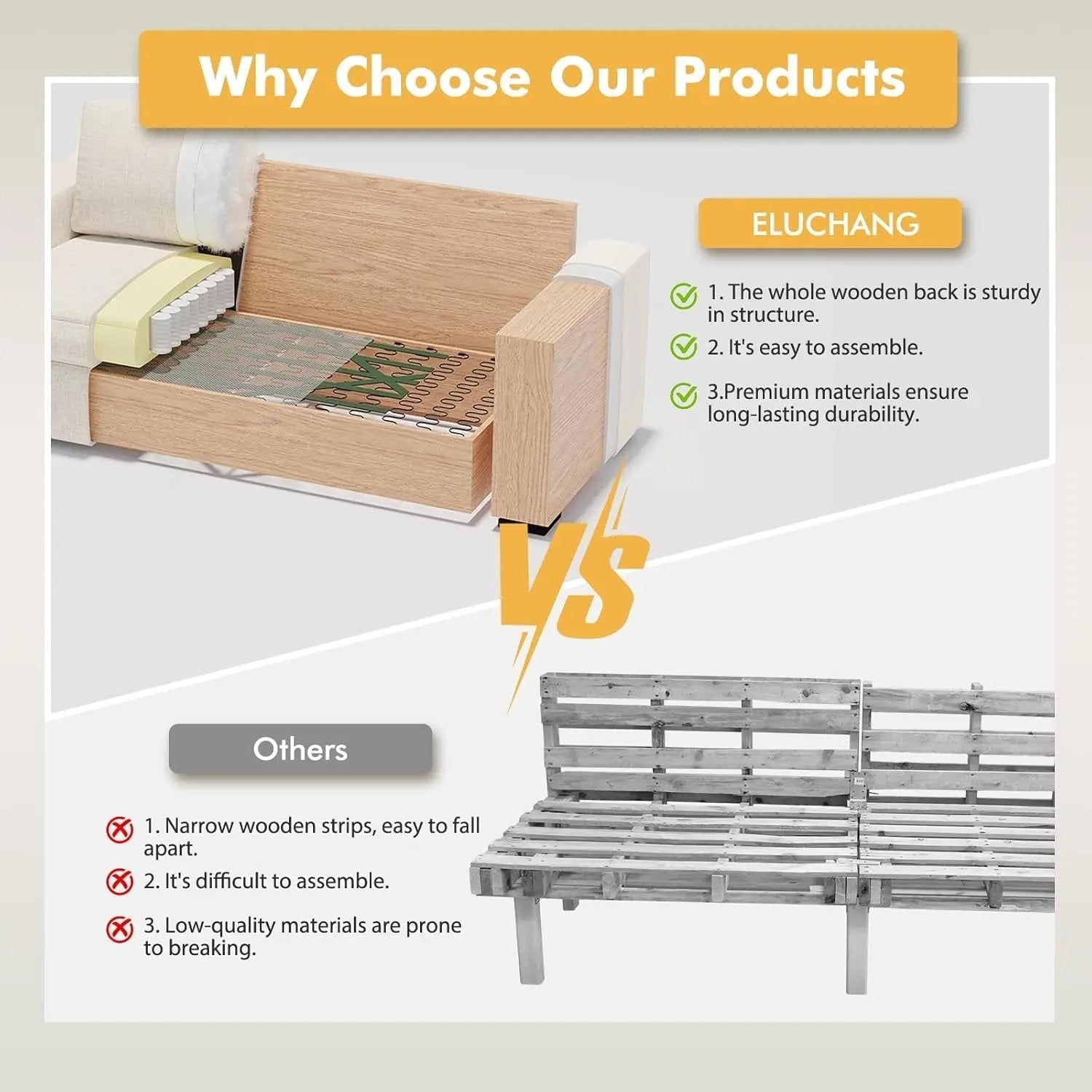 Modern 85 Inch Comfy Sofa Deep Seat Couch-2