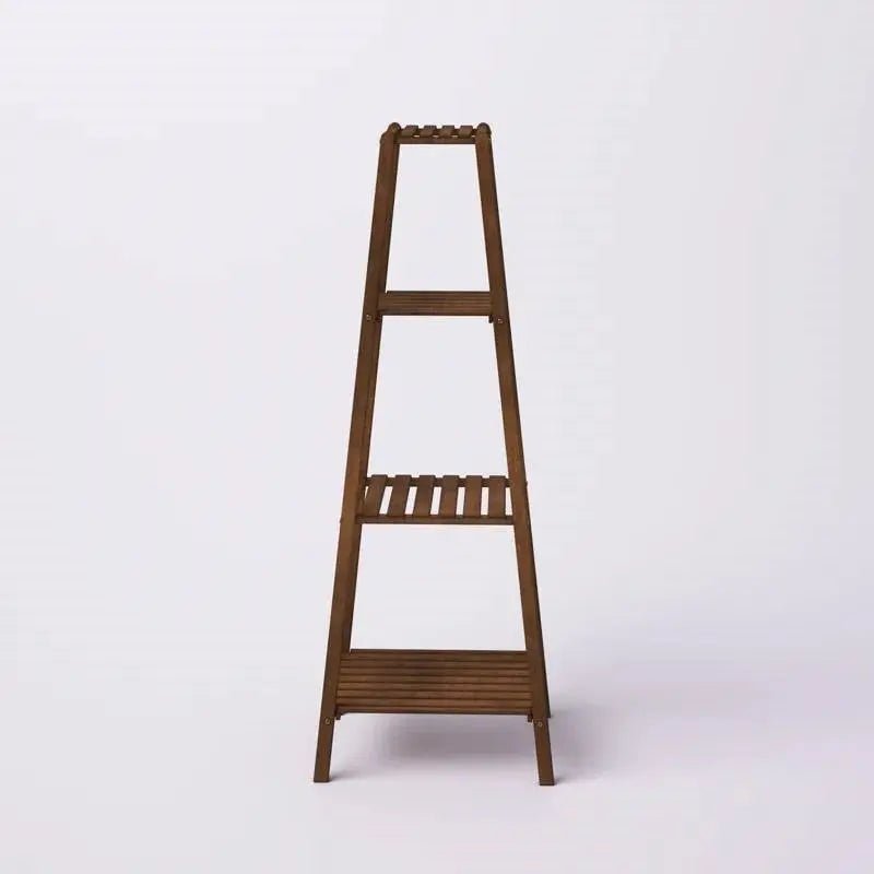 Modern Boho Wooden 4-Shelf Pyramidal Plant Stand - Get it from Bo