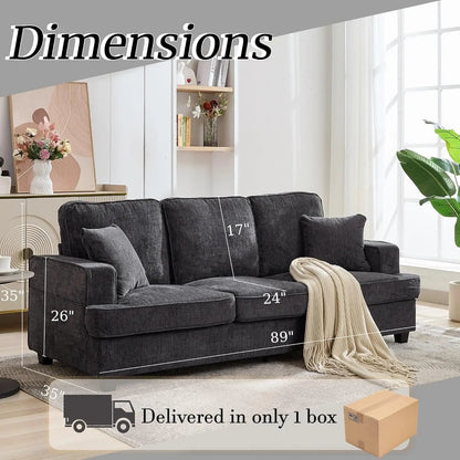 Modern Deep Seat Loveseat Couch for Comfortable Living-1