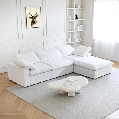 Modern L Shape Cloud Sofa Comfortable Convertible Sectional Couch - Get it from Bo