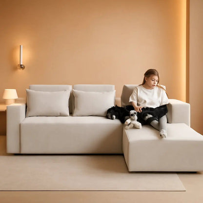 Modern L Shape Sectional Couch With Deep Seating-0