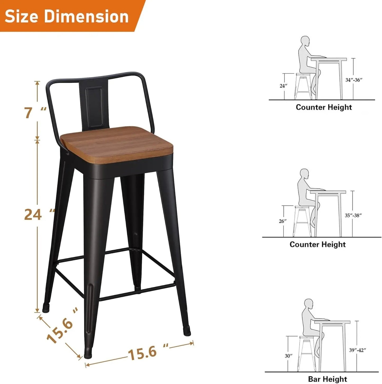 Modern Stackable Metal Bar Stools Set of Four - Get it from Bo