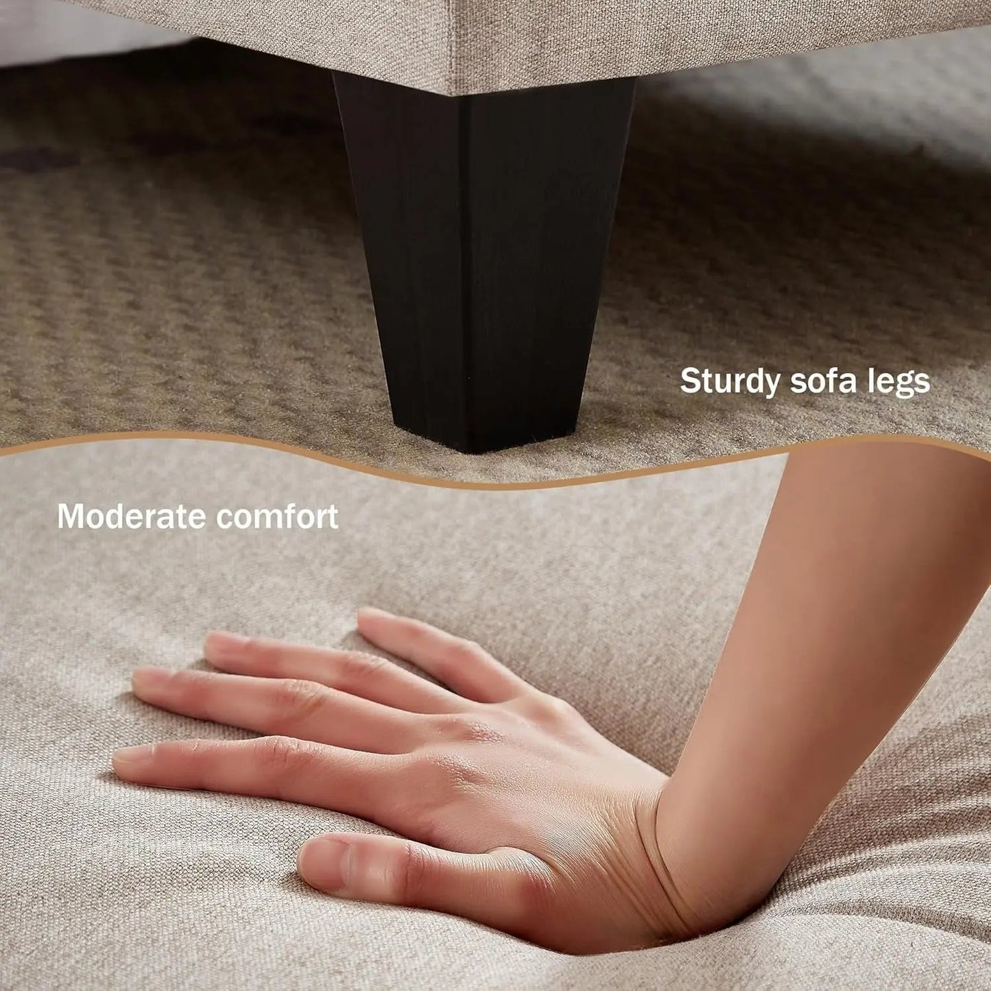 Modern U Shaped Sectional Couch With Double Chaise-3