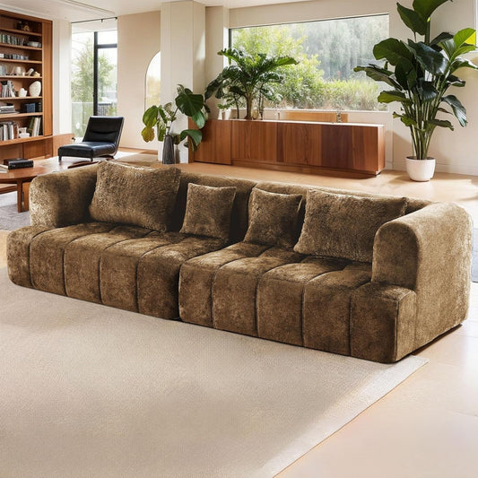 Modular All Foam Sectional Sofa With Four Cushions ShipItFurniture