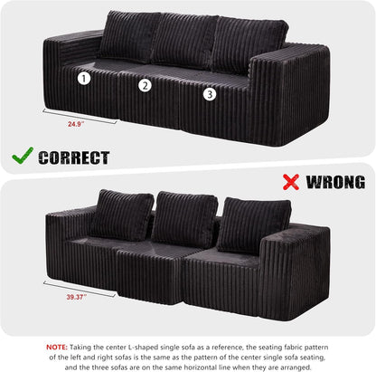 Modular Sectional Sofa With Deep Memory Foam Comfort ShipItFurniture