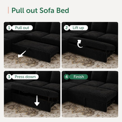 Modular Sleeper Sectional Sofa Charcoal With Storage - Get it from Bo