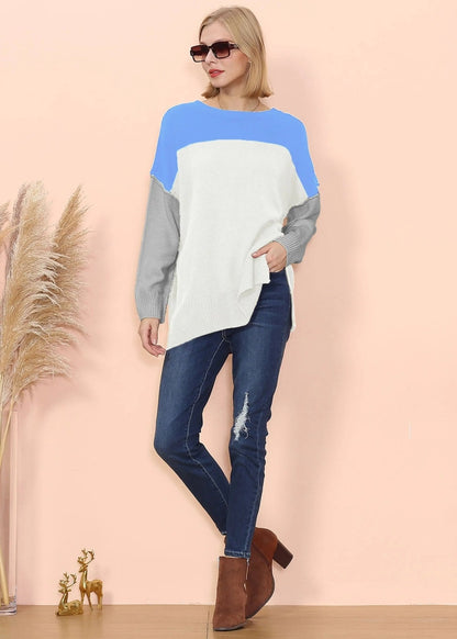 Multicolor Drop Shoulder Sweater - Get it from Bo