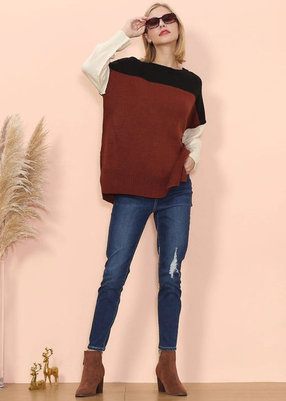 Multicolor Drop Shoulder Sweater - Get it from Bo