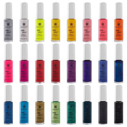 Nail Art Set Nail Polish - Fine Brush For Nail Design - 24 Famous Colors - Get it from Bo