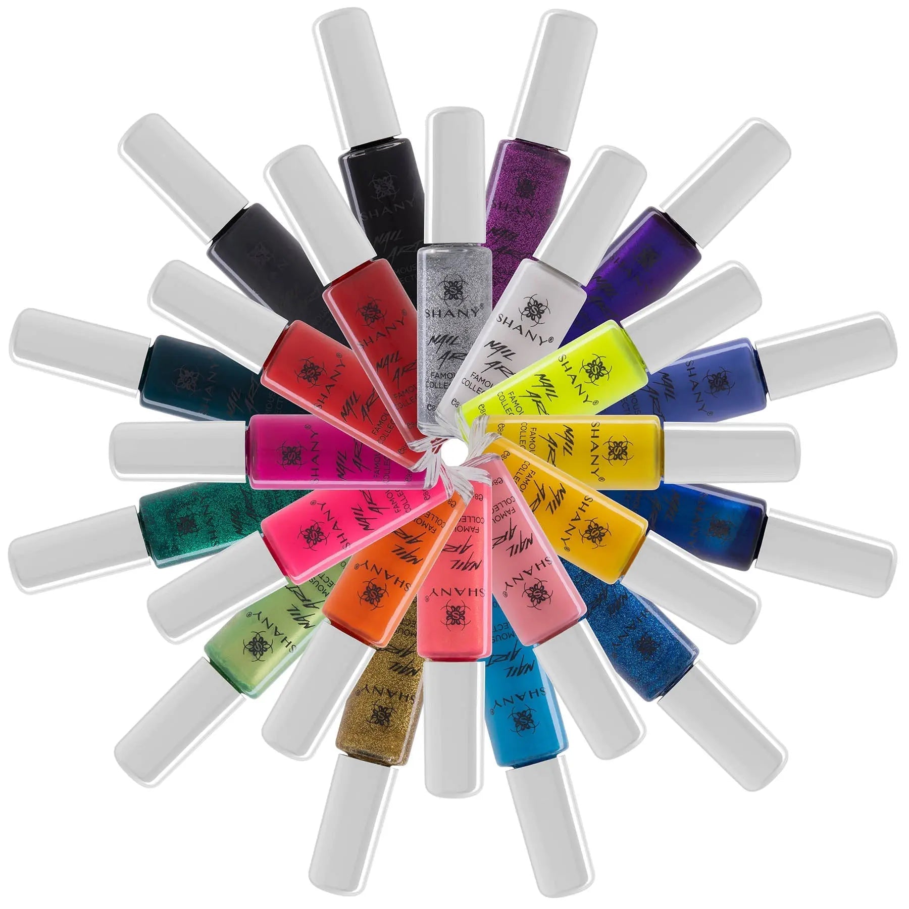 Nail Art Set Nail Polish - Fine Brush For Nail Design - 24 Famous Colors - Get it from Bo