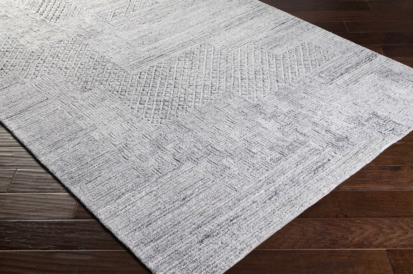 Boxholm Gray Hand Tufted Wool-Blend Rug - Clearance