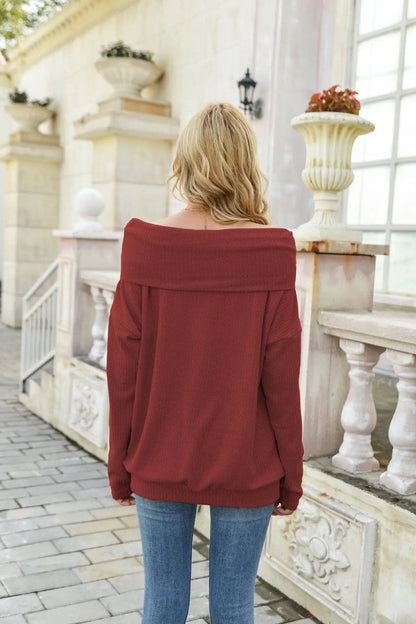 Off Shoulder Summer Pullover - Get it from Bo