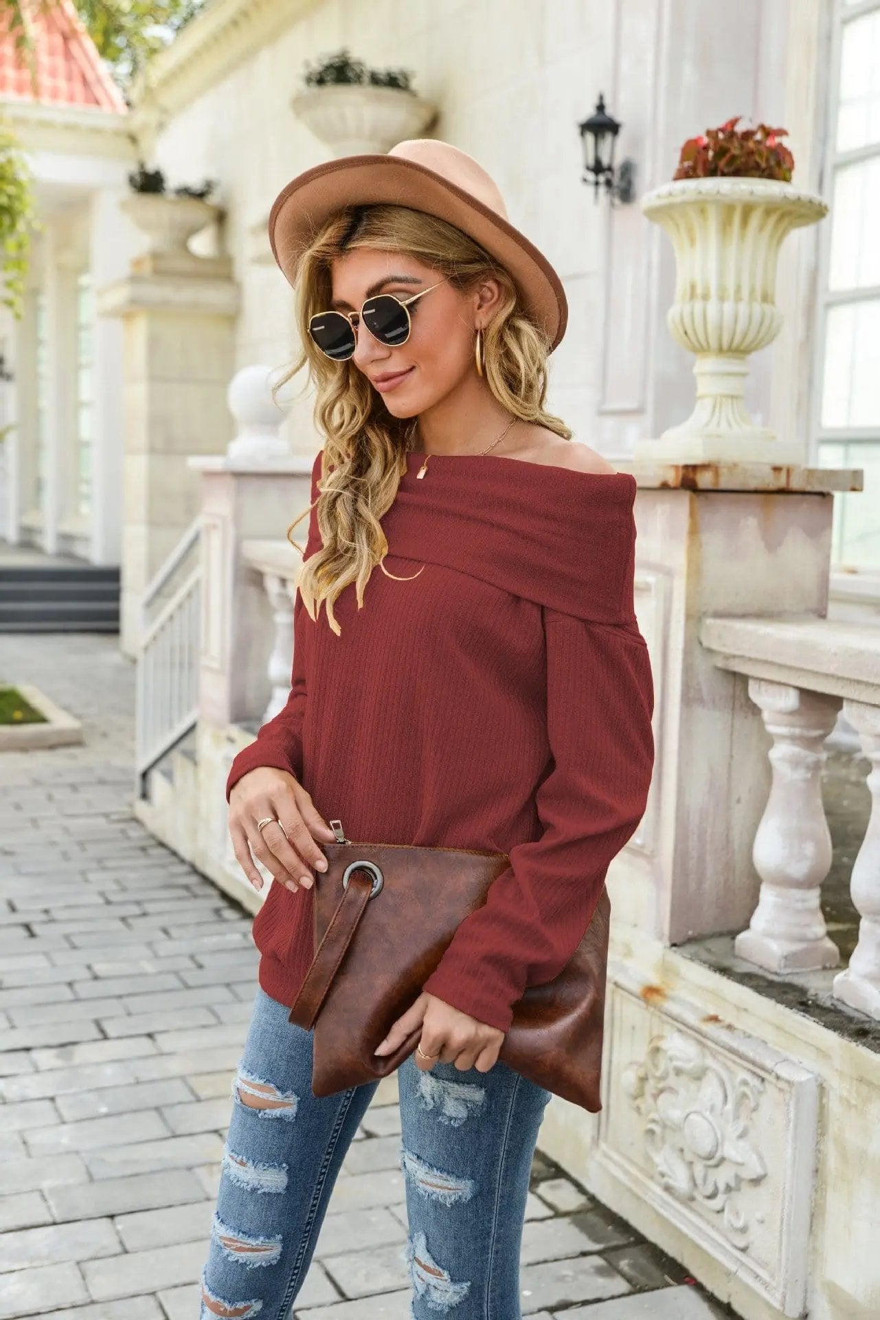 Off Shoulder Summer Pullover - Get it from Bo