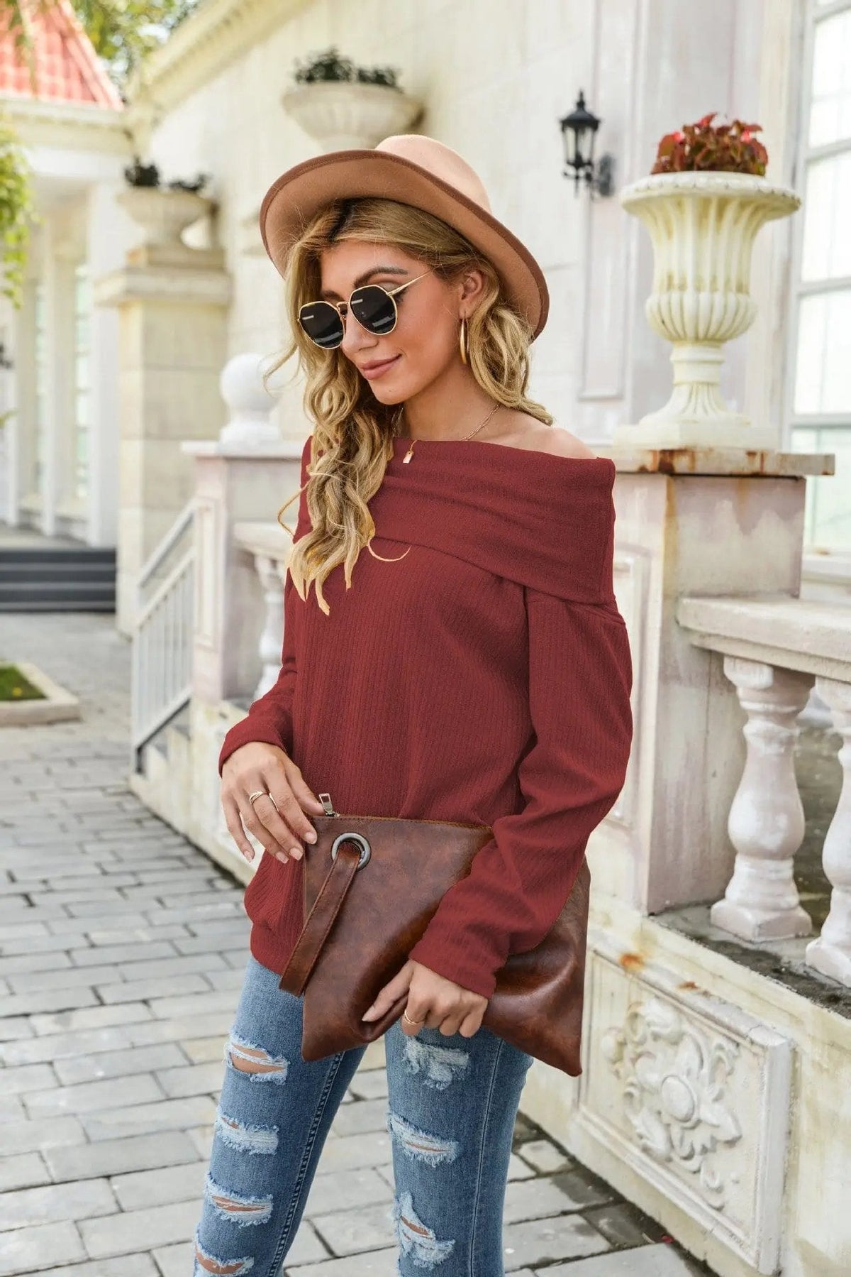 Off Shoulder Summer Pullover - Get it from Bo