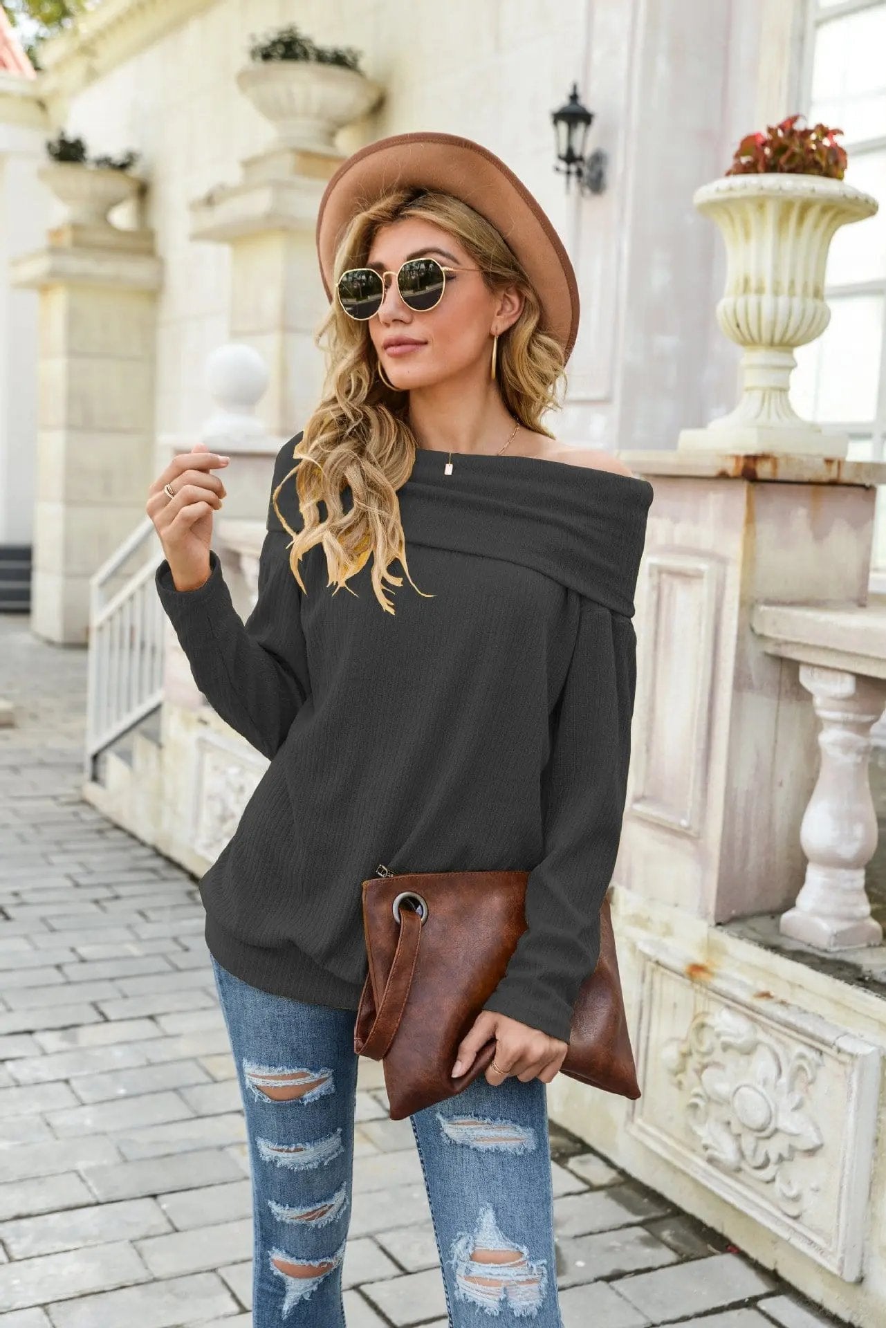 Off Shoulder Summer Pullover - Get it from Bo