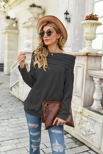 Off Shoulder Summer Pullover - Get it from Bo