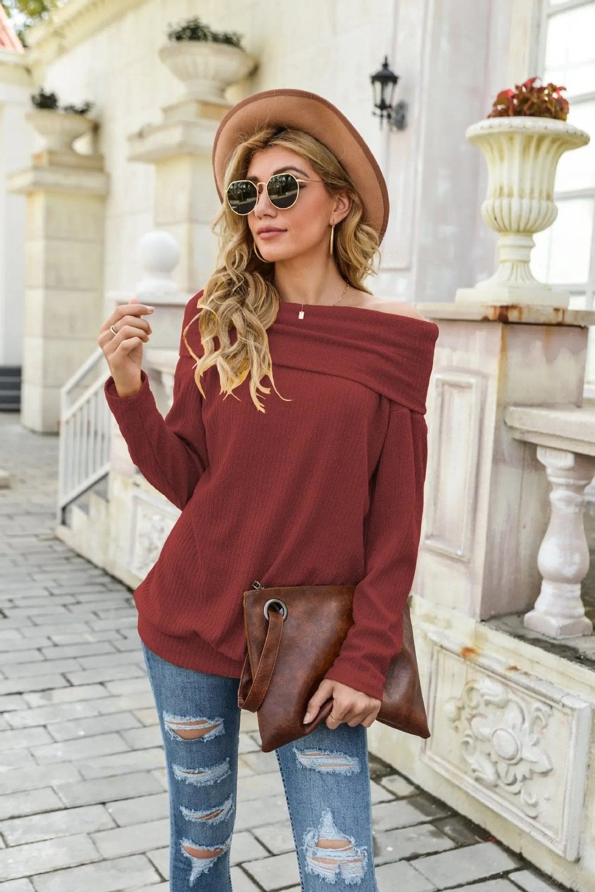 Off Shoulder Summer Pullover - Get it from Bo