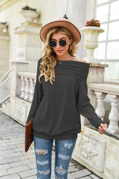 Off Shoulder Summer Pullover - Get it from Bo