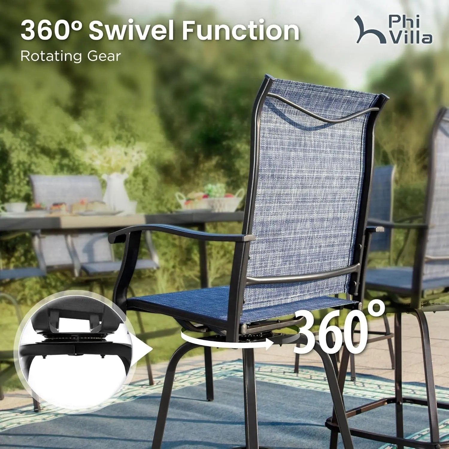 Outdoor Bar Set With Swivel Stools For Patio - Get it from Bo