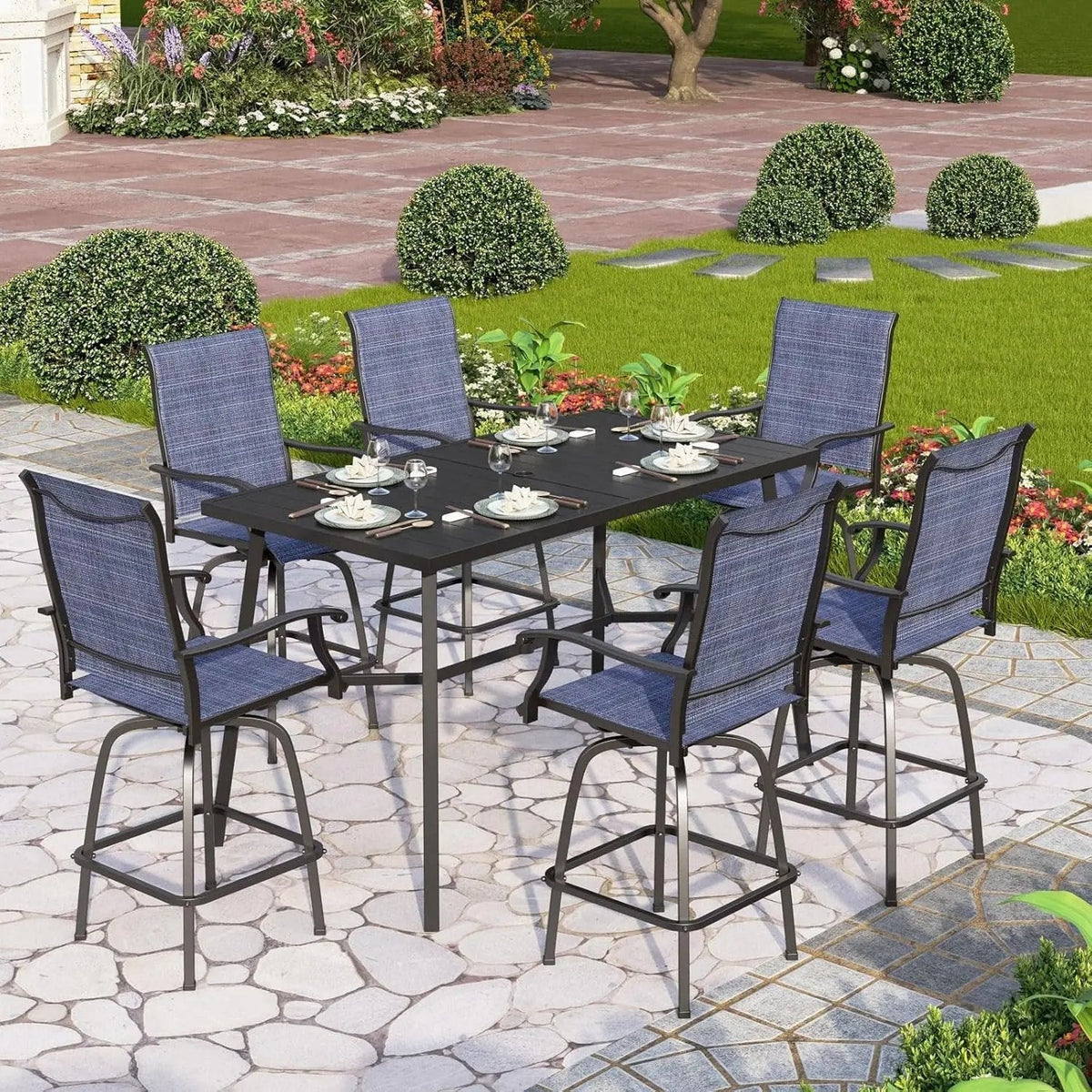 Outdoor Bar Set With Swivel Stools For Patio - Get it from Bo