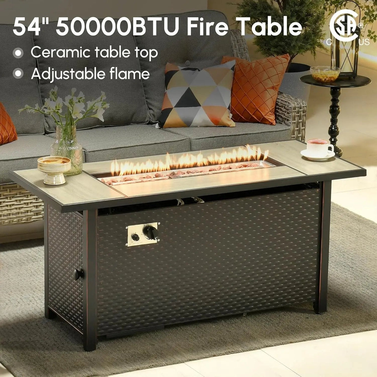 Outdoor Patio Furniture Set with Fire Pit Table - Get it from Bo