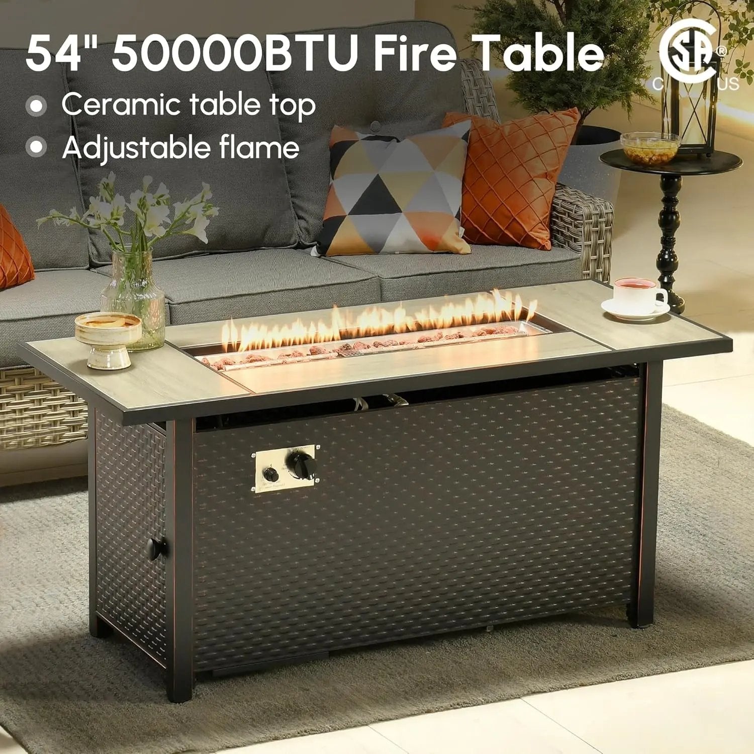 Outdoor Patio Furniture Set with Fire Pit Table - Get it from Bo