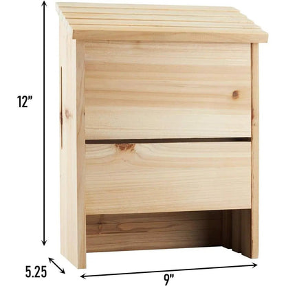 Outdoor Solid Cedar Wood Bat House - Holds up to 75 Bats - Get it from Bo