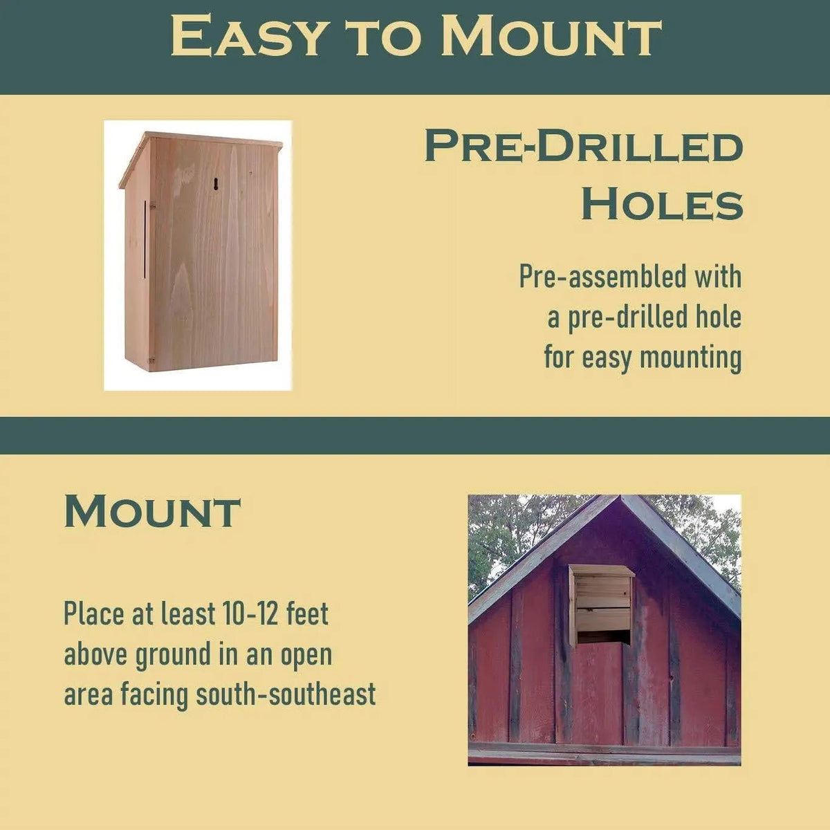 Outdoor Solid Cedar Wood Bat House - Holds up to 75 Bats - Get it from Bo