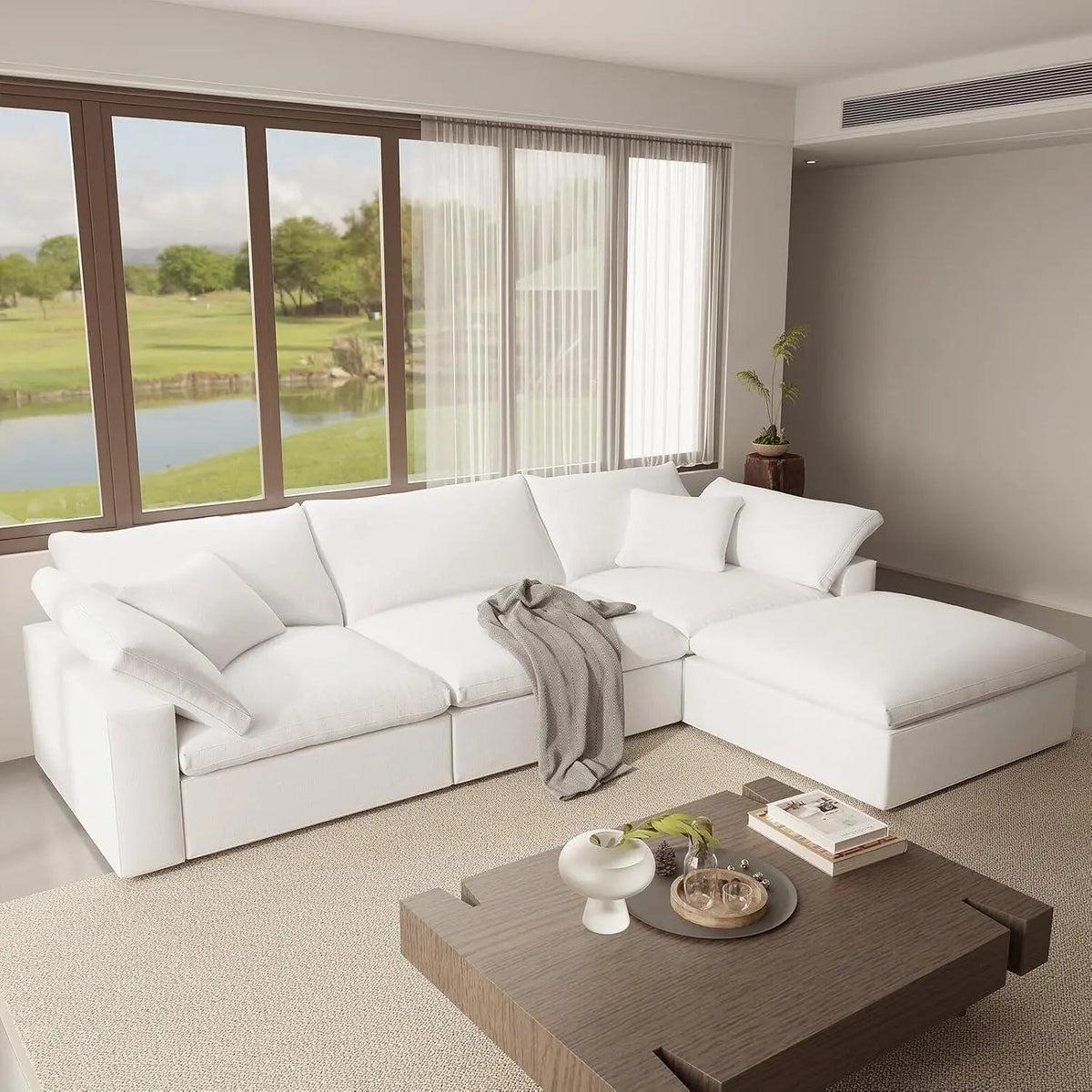 Oversize Modular Sectional Sofa with Chaise and Cushions - Get it from Bo