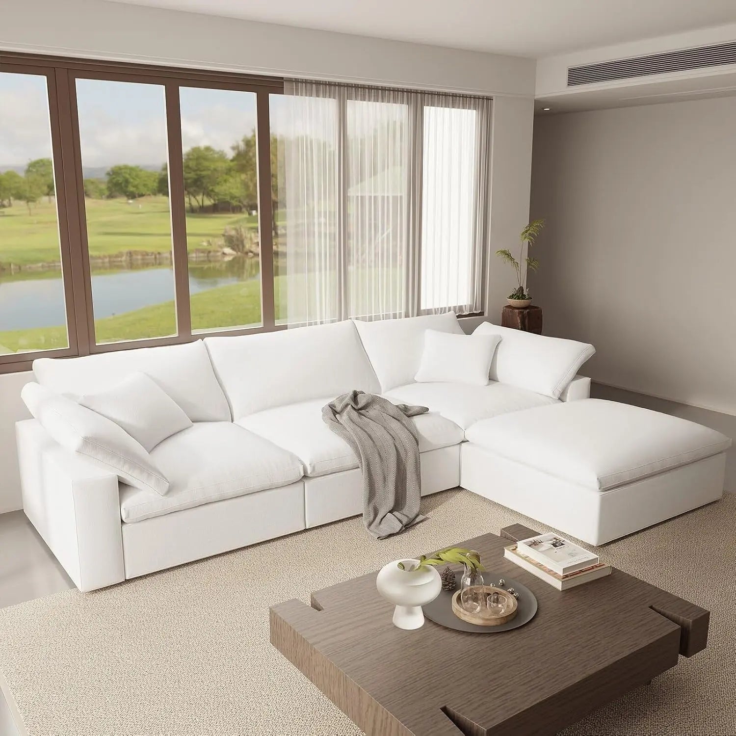 Oversize Modular Sectional Sofa with Chaise and Cushions - Get it from Bo