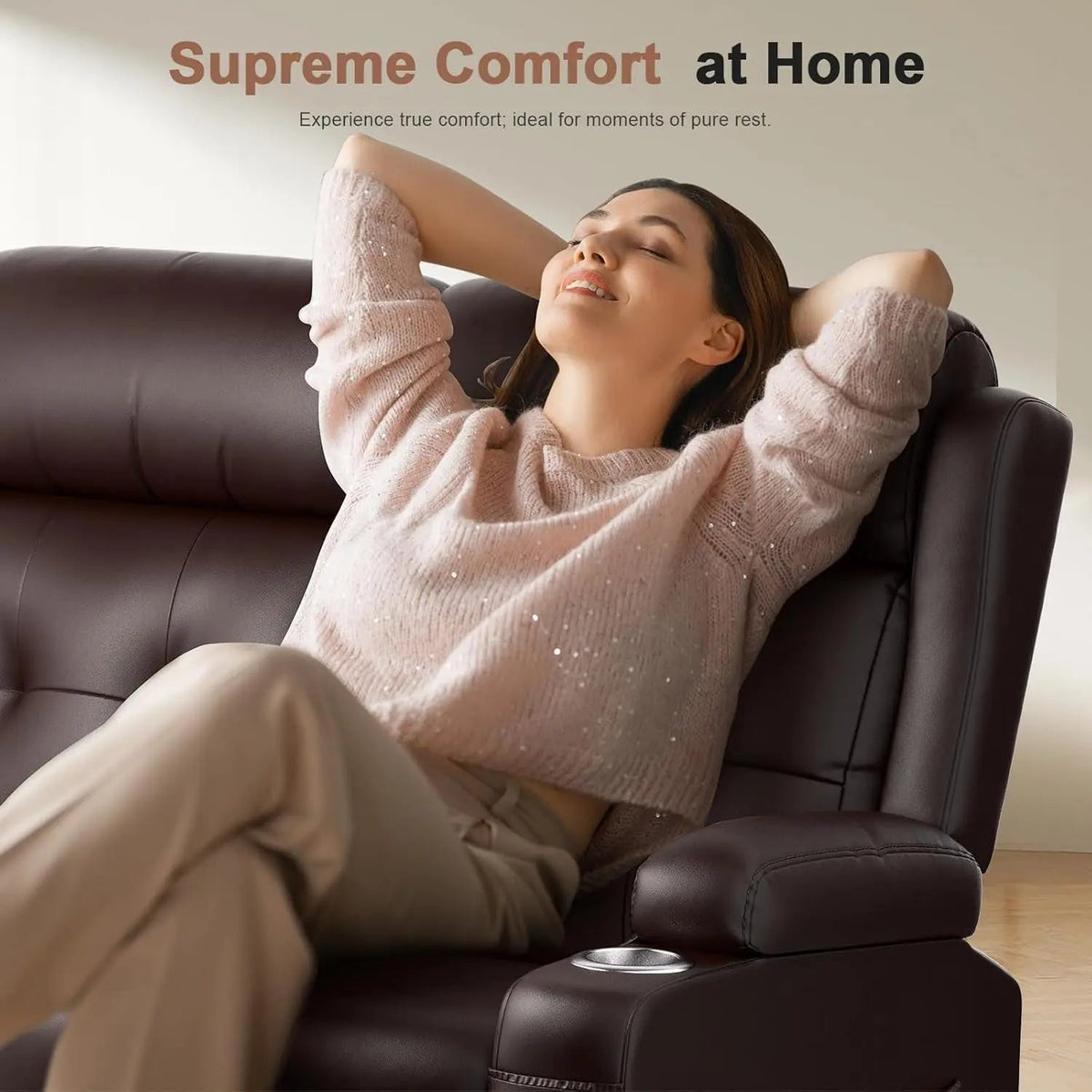 Oversized Recliner Loveseat with Cup Holders and Storage - Get it from Bo