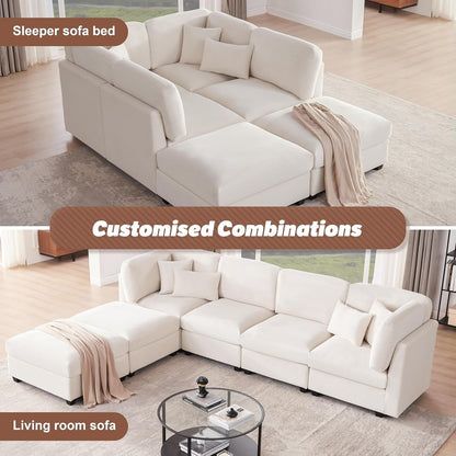 Oversized U Shaped Corduroy Sectional Sofa with Storage ShipItFurniture