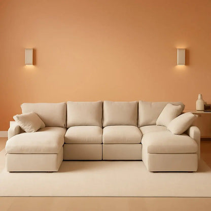 Oversized U Shaped Modular Sectional Sofa with Ottoman - Get it from Bo