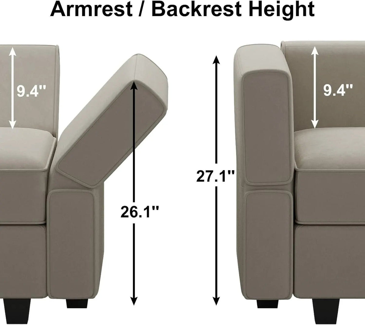 Oversized U Shaped Sectional Sofa With Hidden Storage - Get it from Bo
