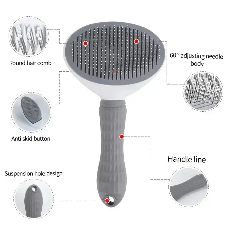 Pet Dog Brush Cat Comb Self Cleaning Pet Hair Remover - Get it from Bo