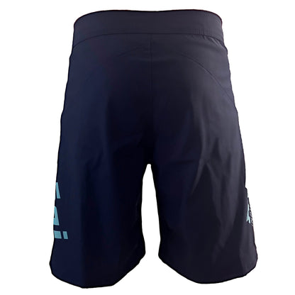Phantom 4.0 Fight Shorts - Midnight Navy & Teal - MADE IN USA - Get it from Bo