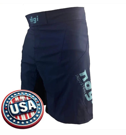 Phantom 4.0 Fight Shorts - Midnight Navy & Teal - MADE IN USA - Get it from Bo