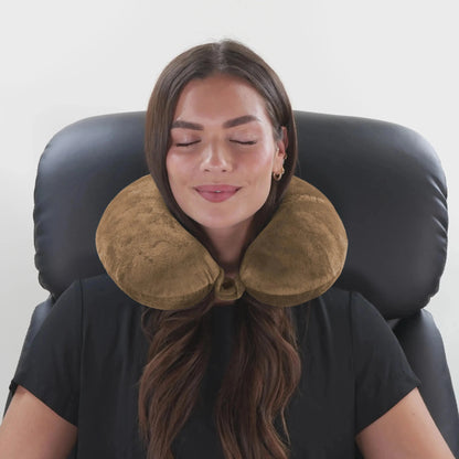 Plush Microbeads Travel Neck Pillow - Get it from Bo