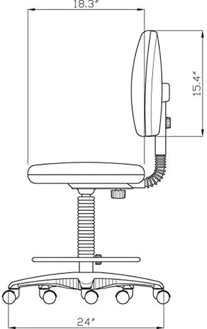 Pneumatic Adjustable Office Stool Black Multitask Ergonomic - Get it from Bo