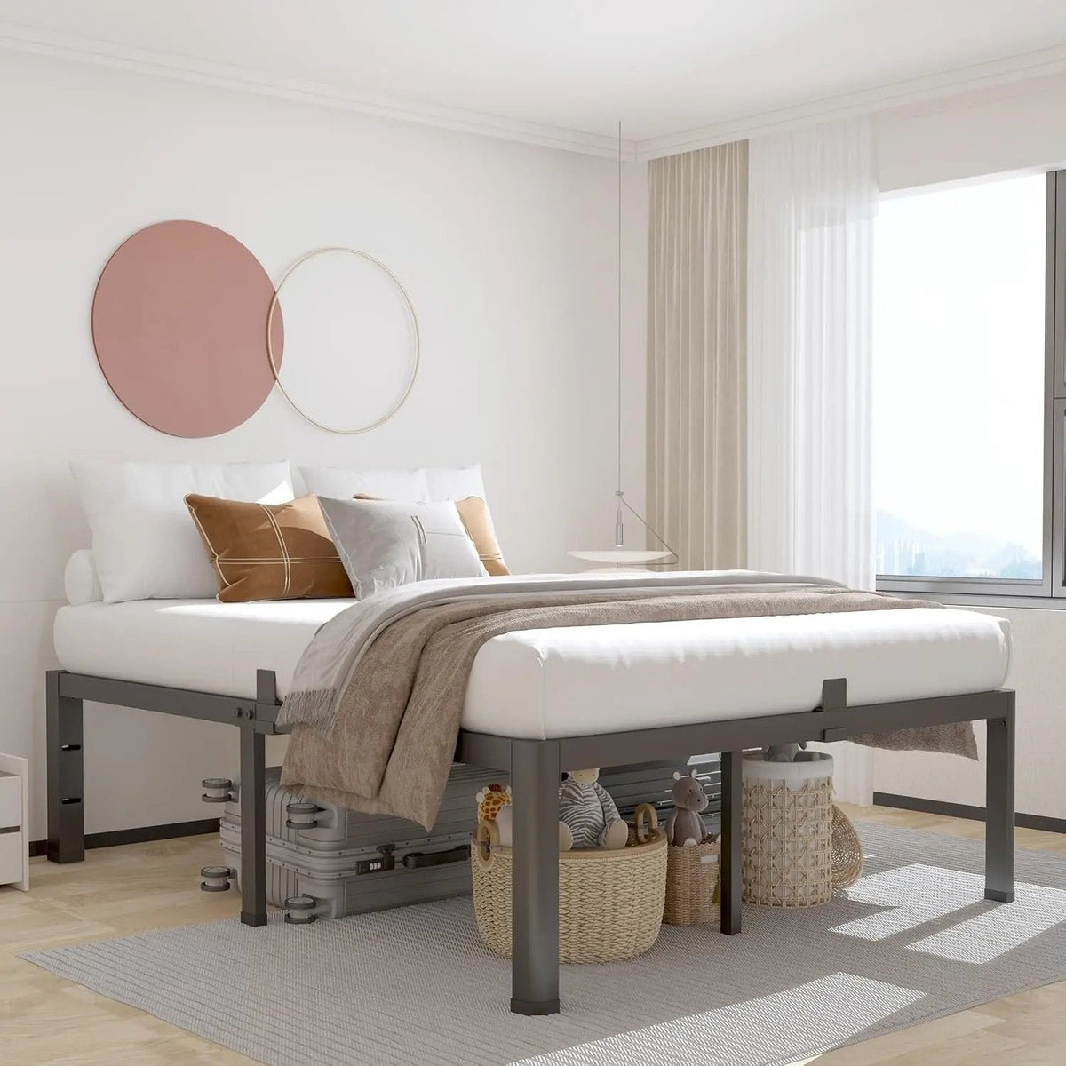 Premium King Size Metal Bed Frame With Under Bed Storage - Get it from Bo