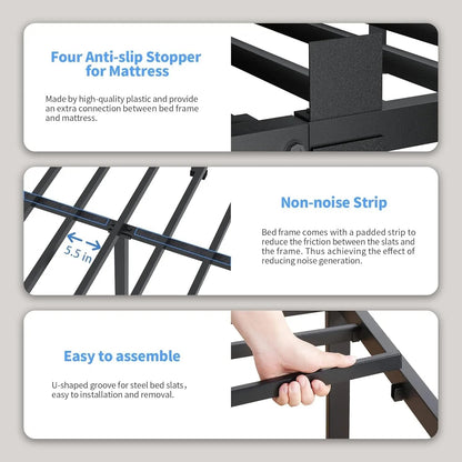 Premium King Size Metal Bed Frame With Under Bed Storage - Get it from Bo